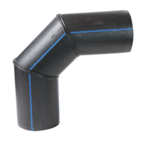 Отвод ПНД Ду 110 90°SDR11 РЕ 100 сварной сегм